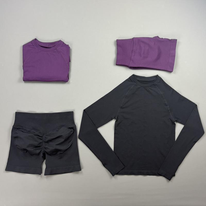 Pilates Yoga Outfit - 2 Piece Gym Set Women Raglan