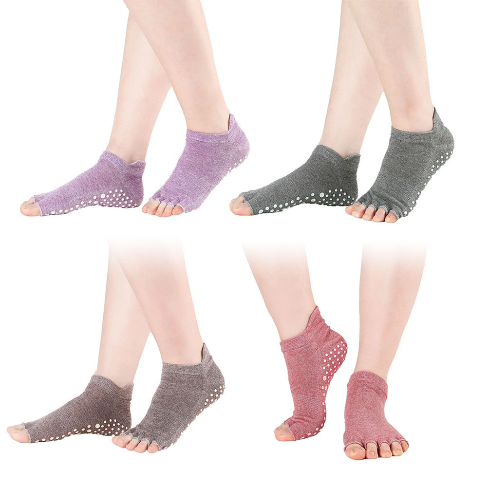 4Pair Women Toeless Yoga Socks - Pilates Yoga Fit recension och pris