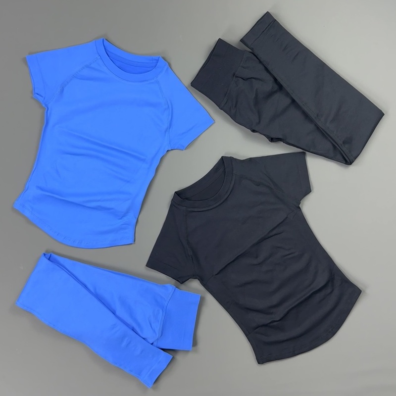 2Piece Gym Set Women Raglan Sh - Pilates Yoga Outfit recension och pris