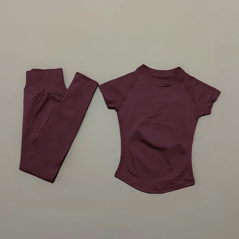 2Piece Gym Set Women Raglan Sh - Pilates Yoga Outfit recension och pris