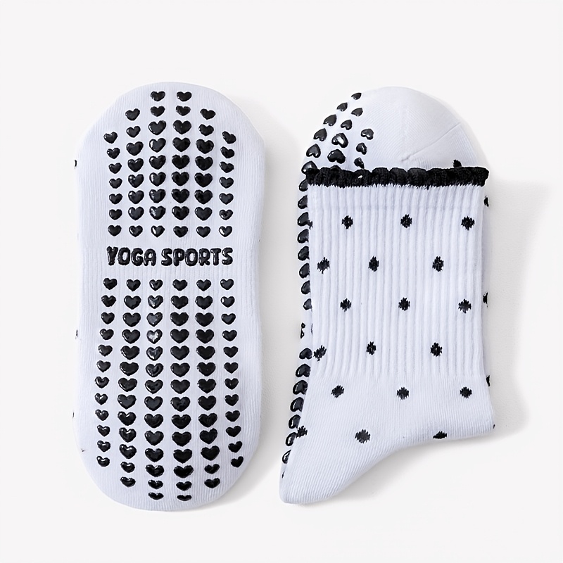 Women's white black-dot non-sl - Pilates Yoga Gifts recension och pris