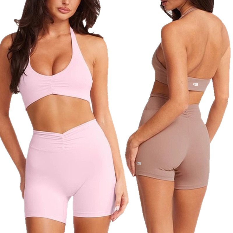 CSB Halter V Neck Scrunch Spor - Pilates Yoga Outfit recension och pris