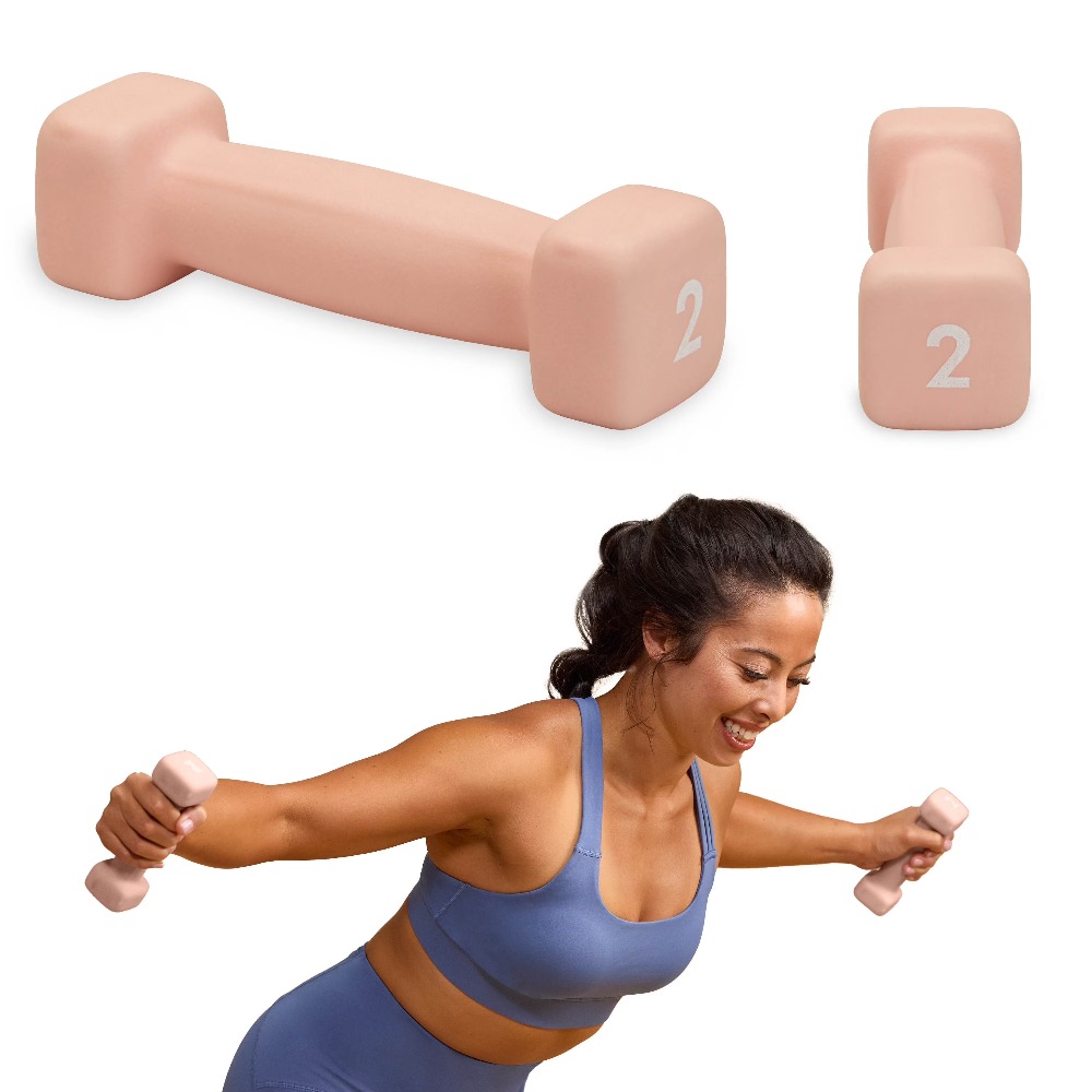 Neoprene Coated 2 Pound Dumbbe - Pilates & Yoga Studio Alineacion recension och pris