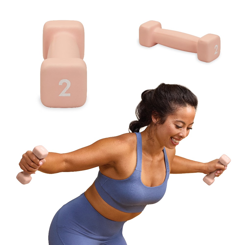 Neoprene Coated 2 Pound Dumbbe - Pilates & Yoga Studio Alineacion recension och pris